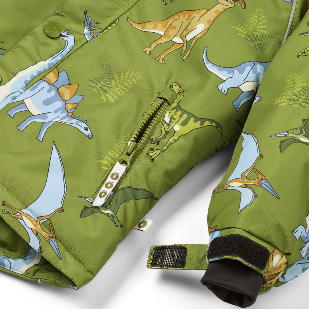 Winter jacket with dinosaurs