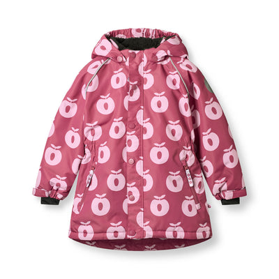 Winter jacket with apples