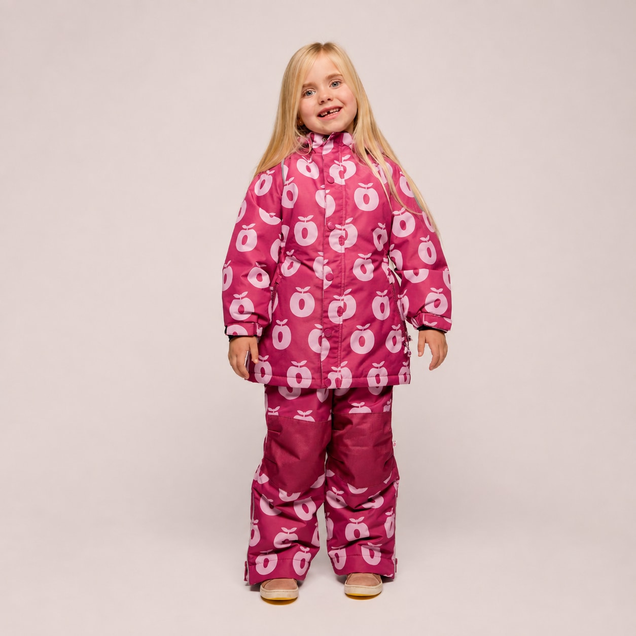 Winter jacket with apples
