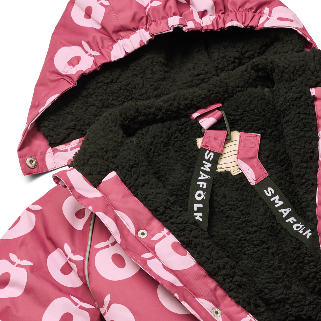 Winter jacket with apples