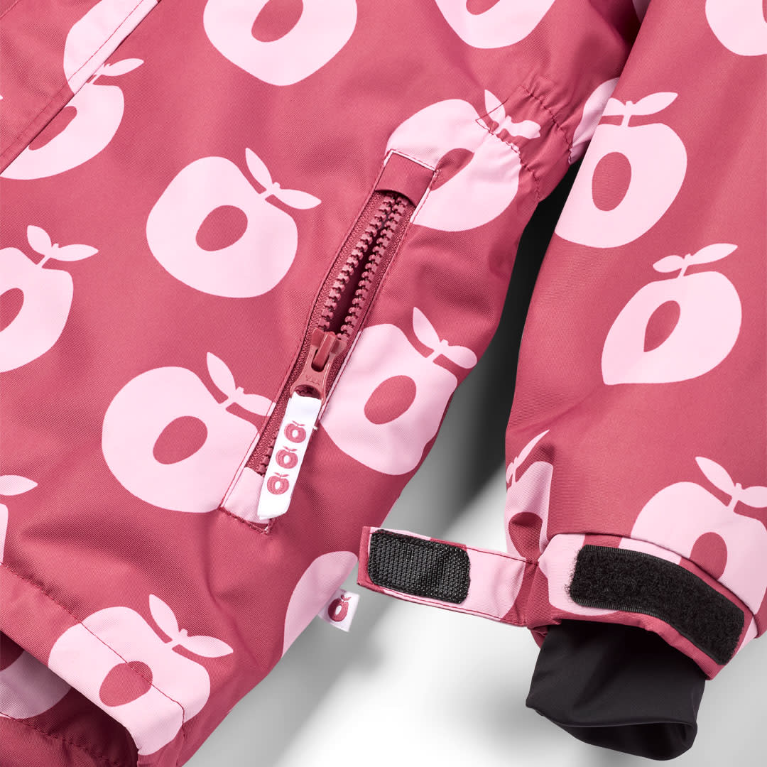Winter jacket with apples