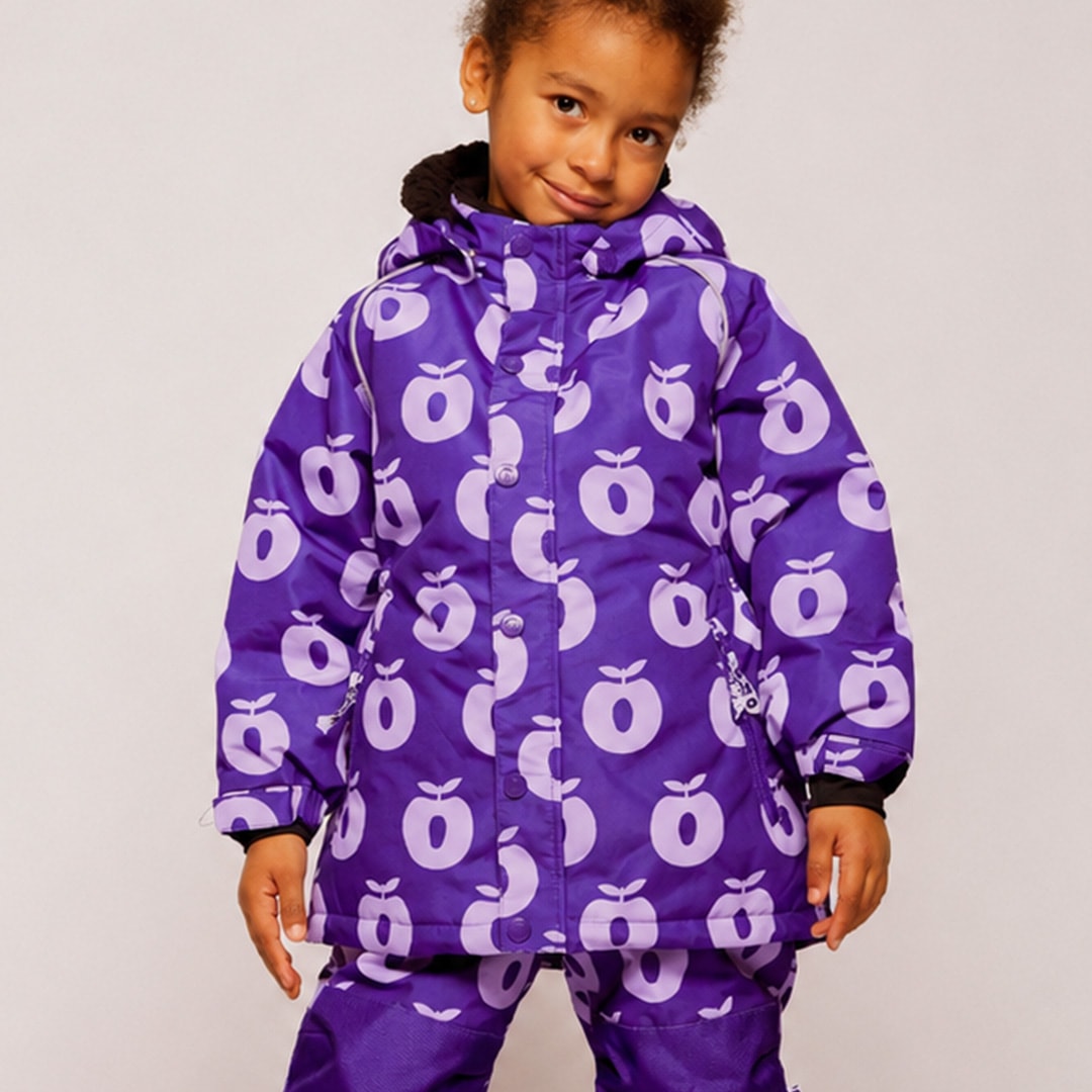 Winter jacket with apples