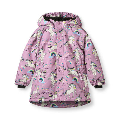 Winter jacket with unicorns
