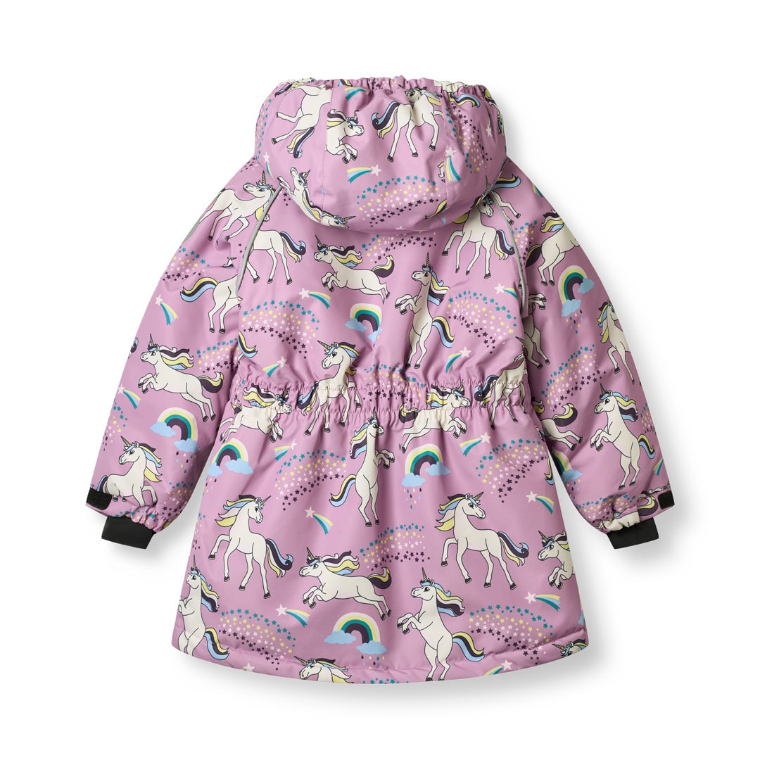 Winter jacket with unicorns