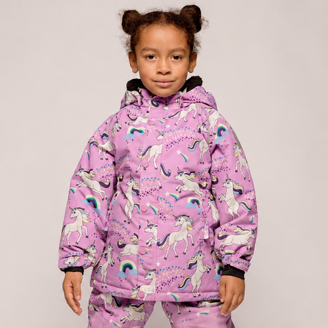 Winter jacket with unicorns