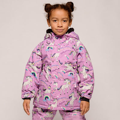 Winter jacket with unicorns