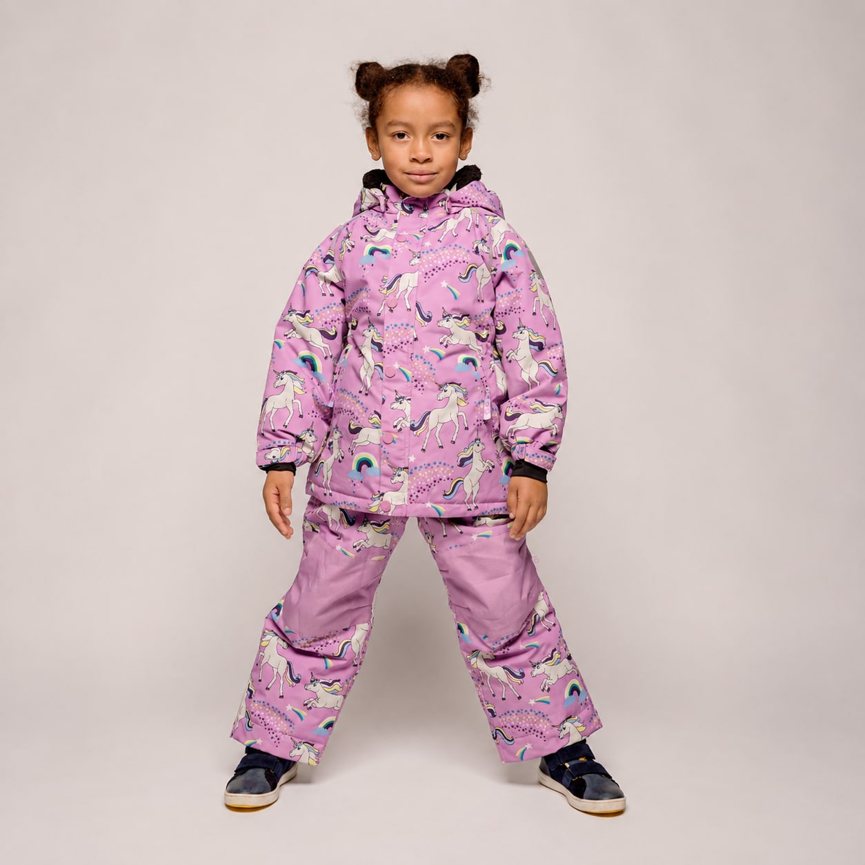 Winter jacket with unicorns