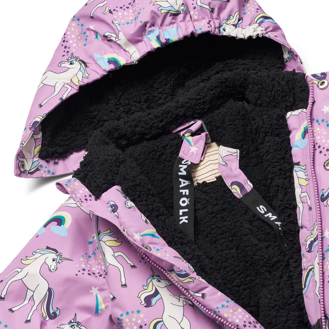 Winter jacket with unicorns