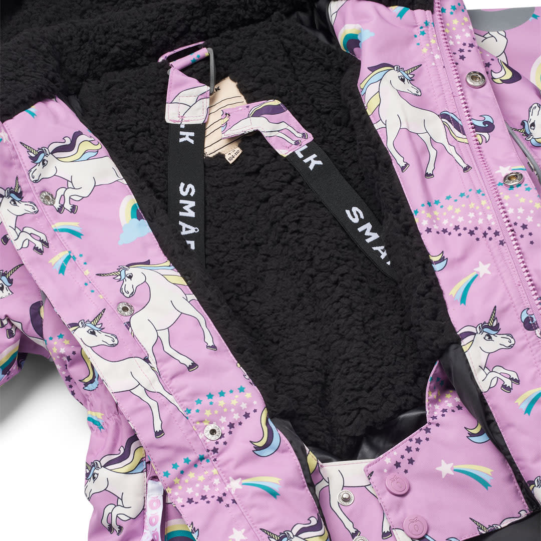 Winter jacket with unicorns