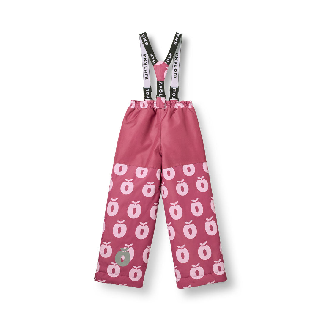 Ski pants with apples