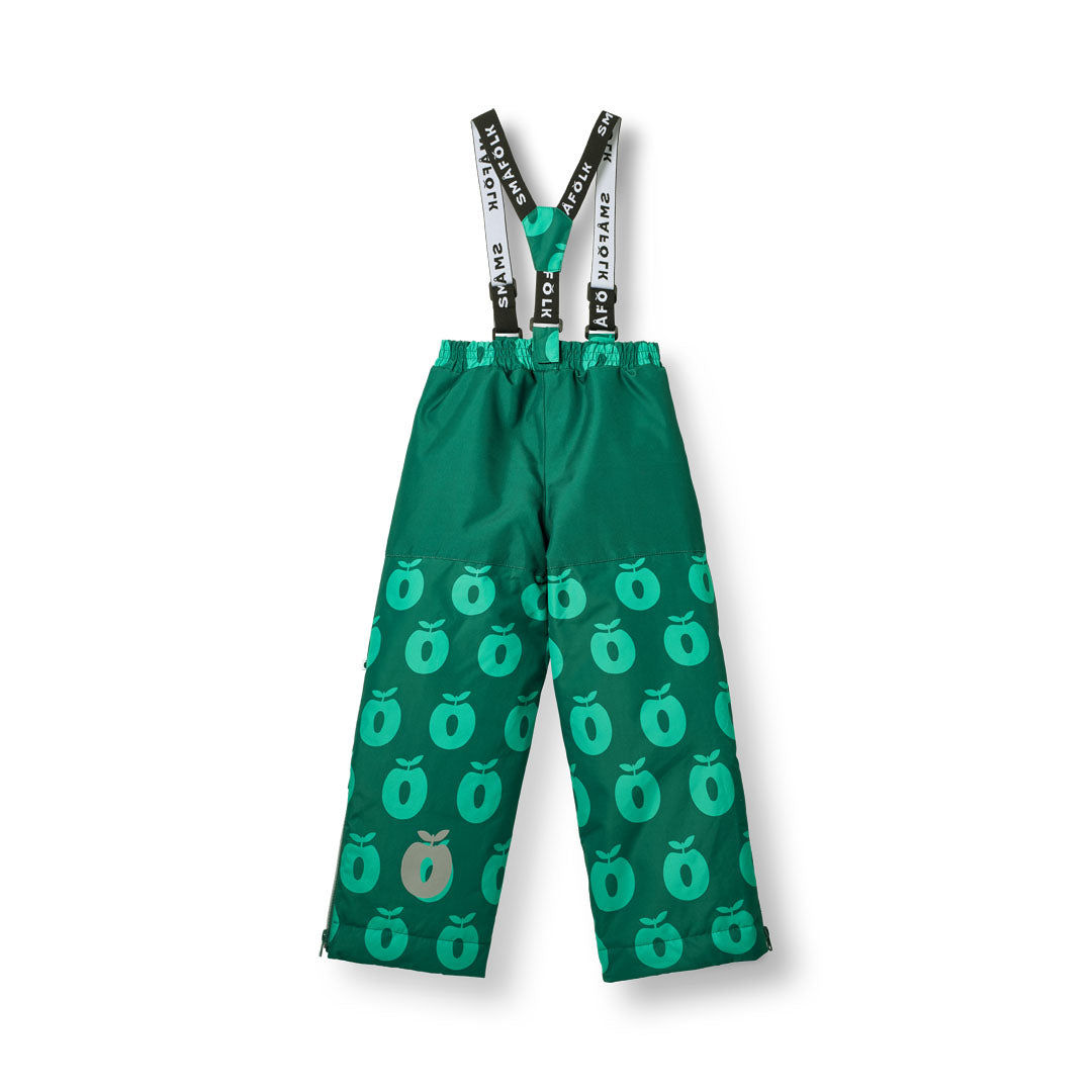 Ski pants with apples