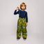Ski pants with dinosaurs