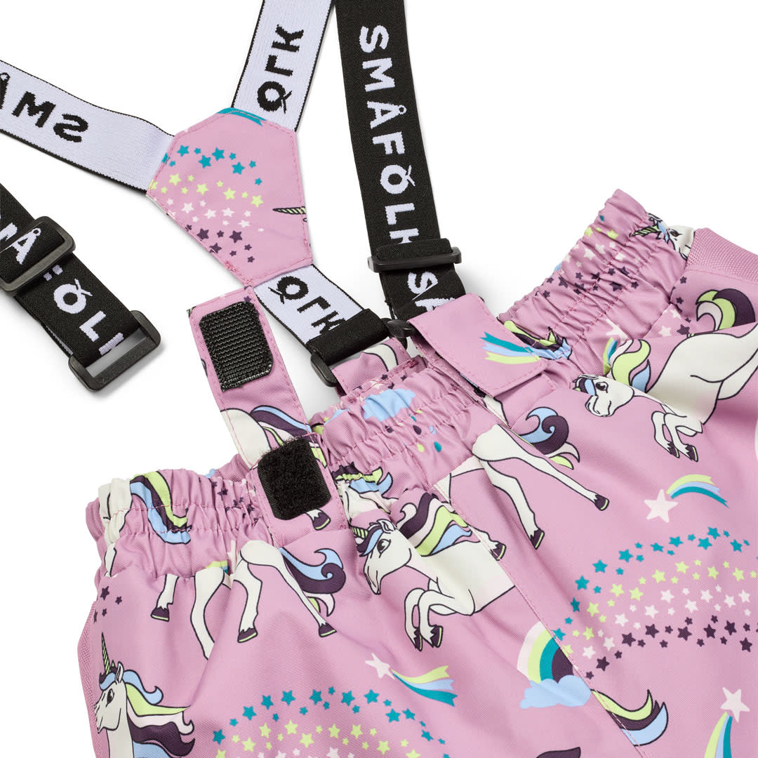 Ski pants with unicorns