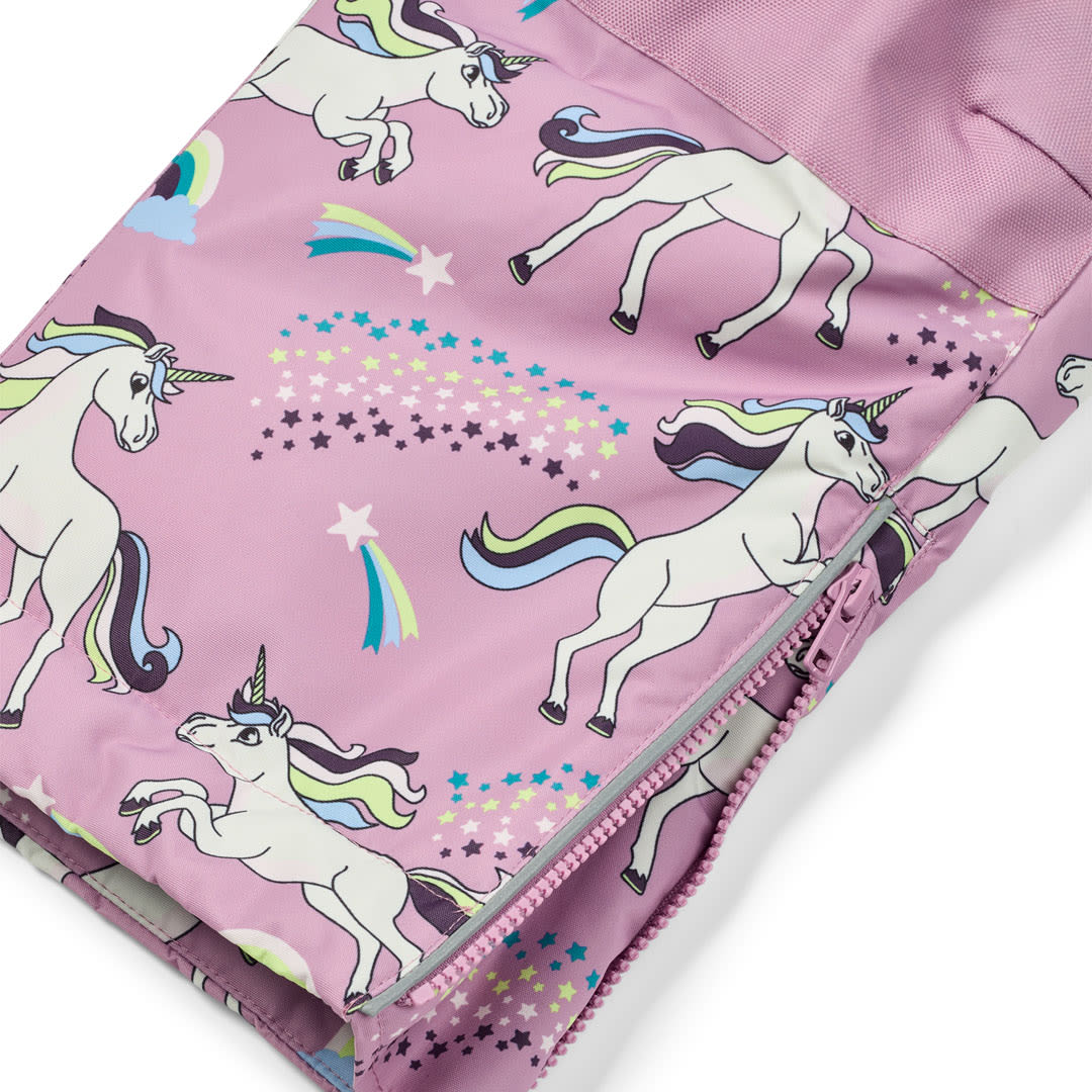 Ski pants with unicorns