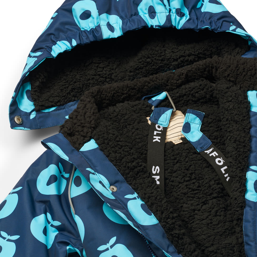 Children's snowsuit with apples