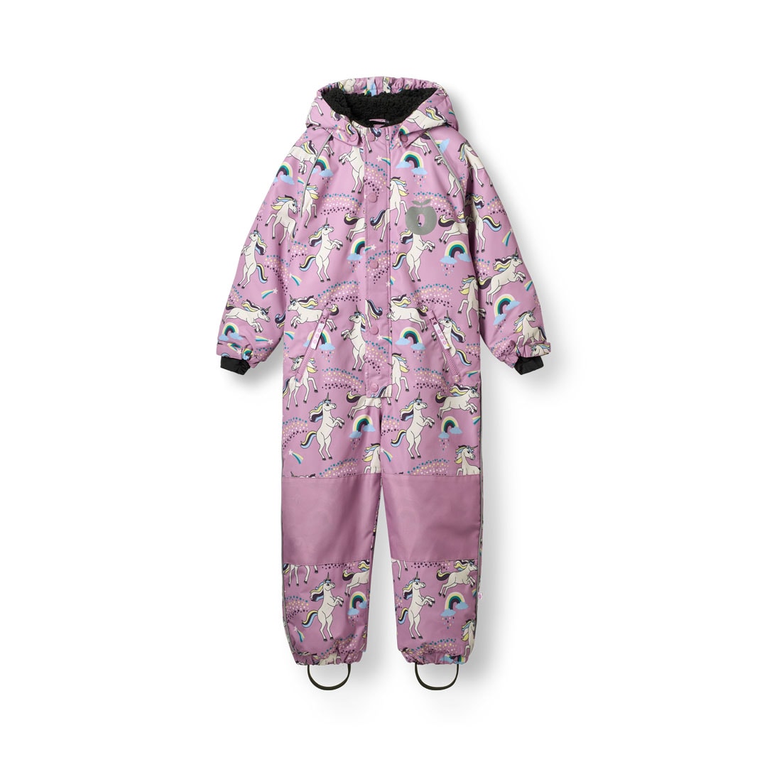 Children's snowsuit with unicorns