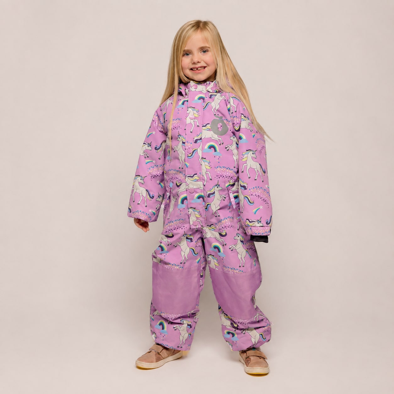 Children's snowsuit with unicorns
