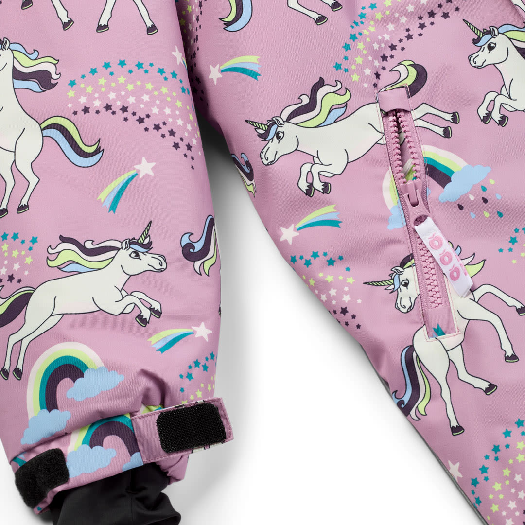 Children's snowsuit with unicorns