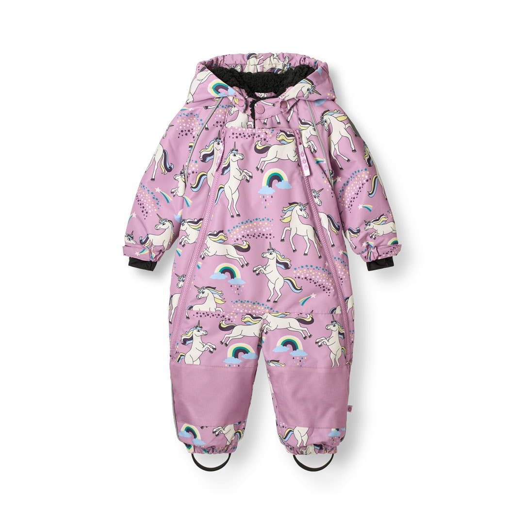 Snowsuit for toddlers with unicorns