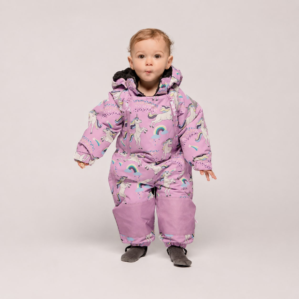Snowsuit for toddlers with unicorns