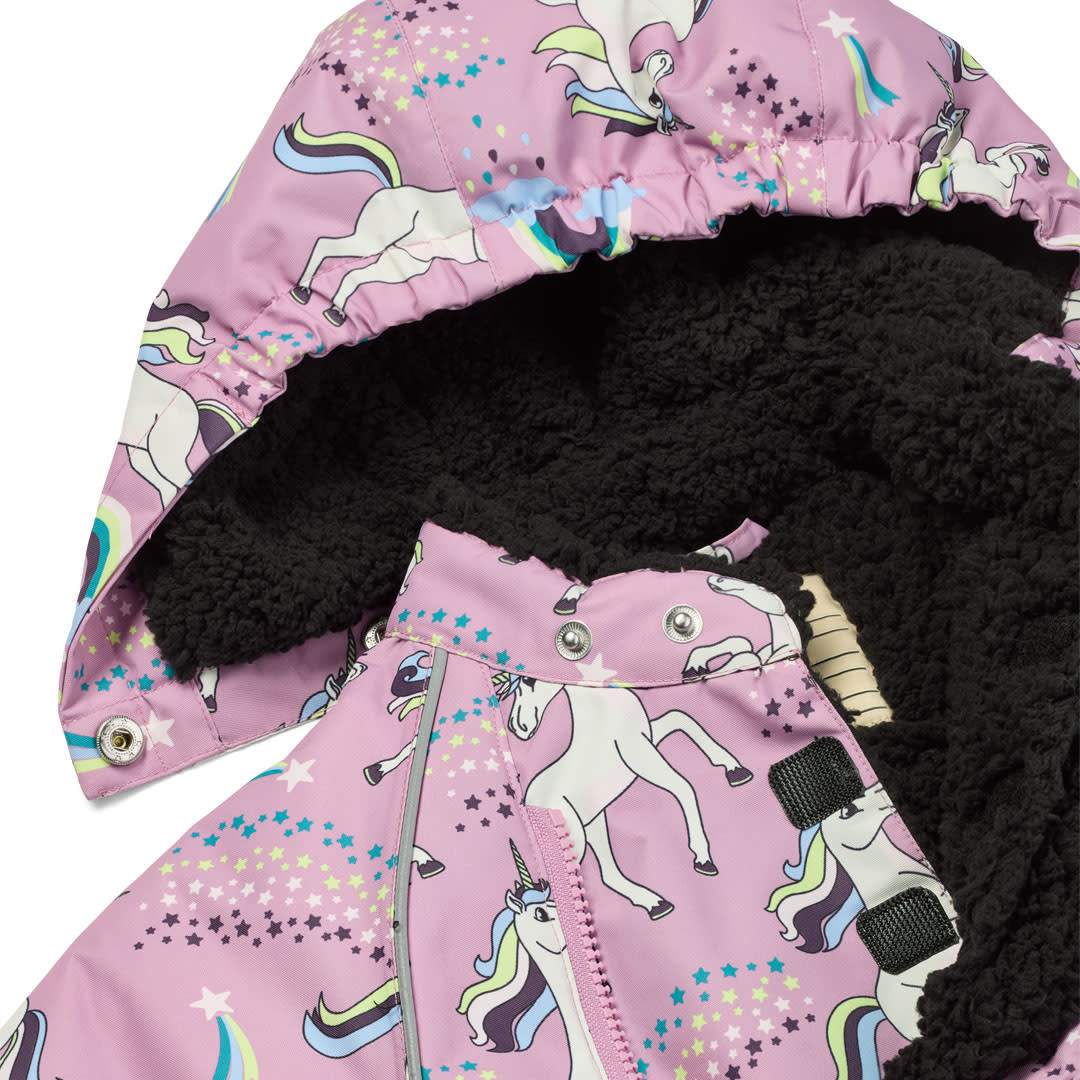 Snowsuit for toddlers with unicorns