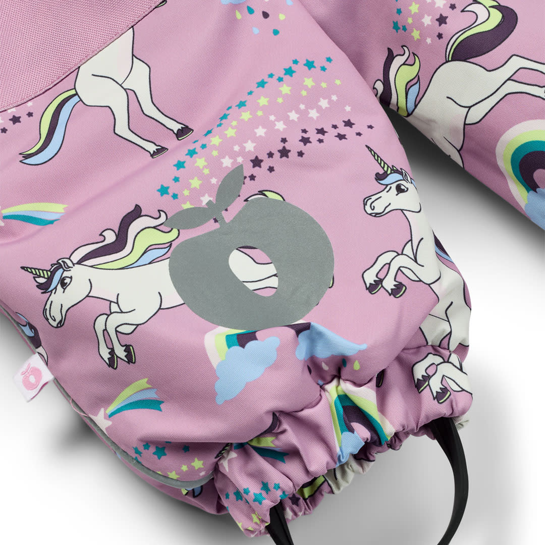 Snowsuit for toddlers with unicorns