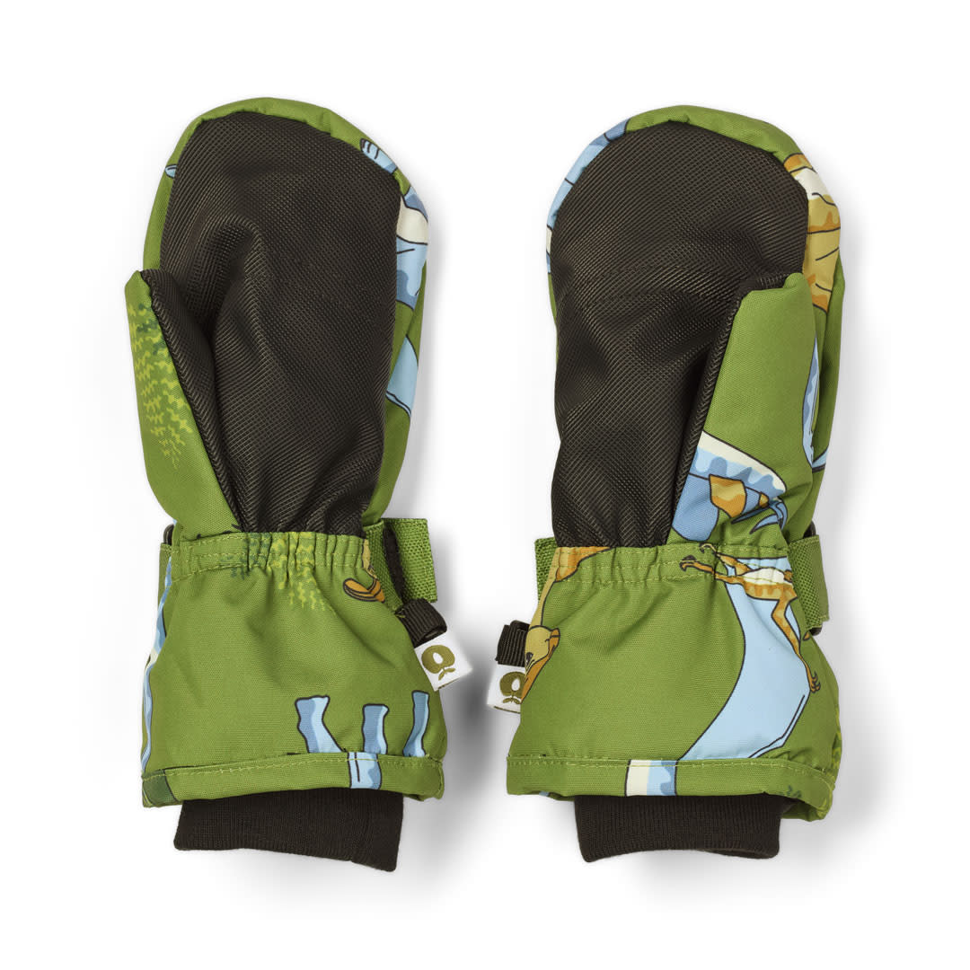 Mittens with dinosaurs