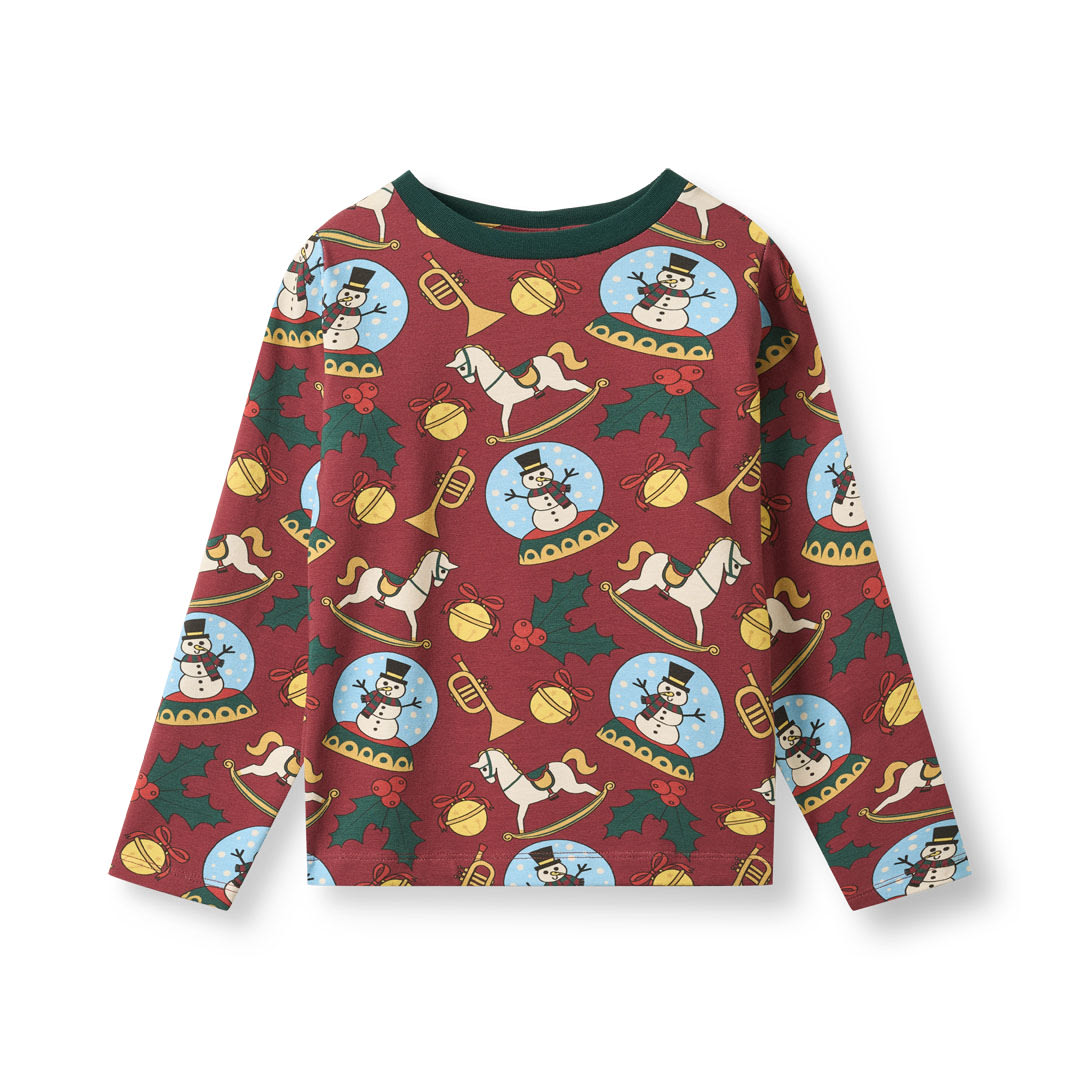 Gala long-sleeved top with Christmas