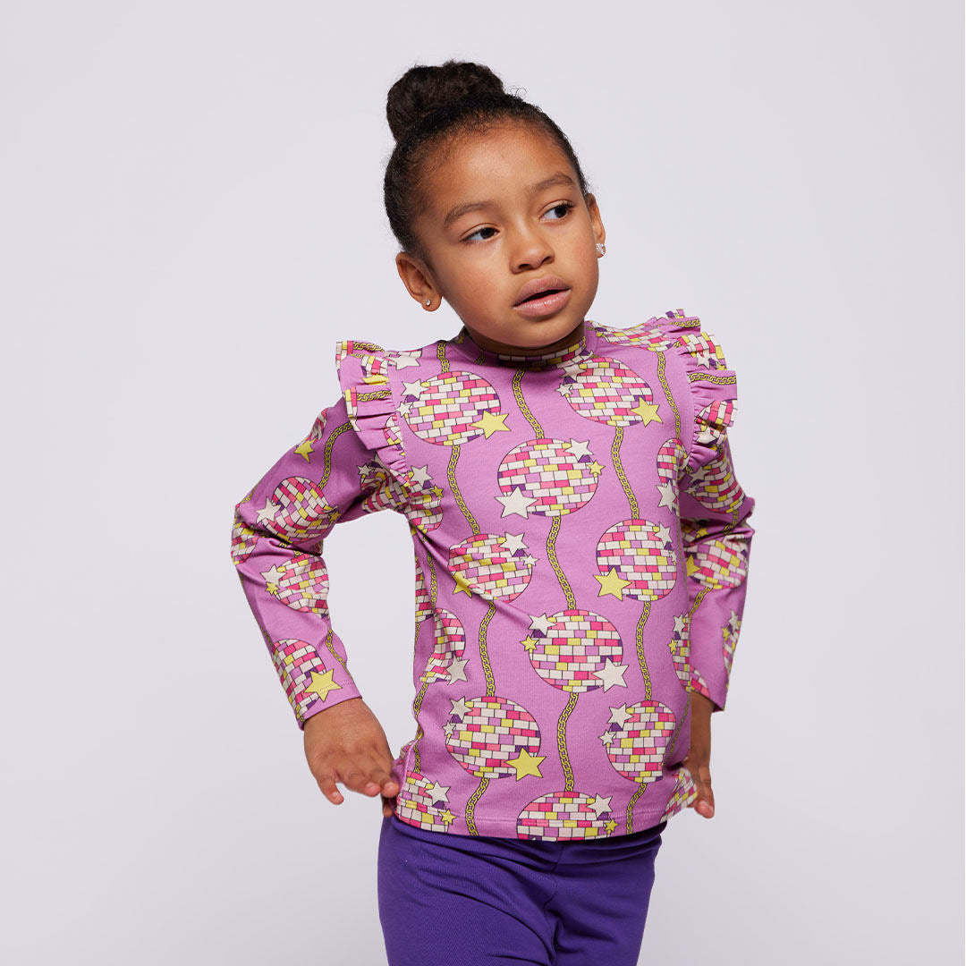 Regent long-sleeved top with disco balls