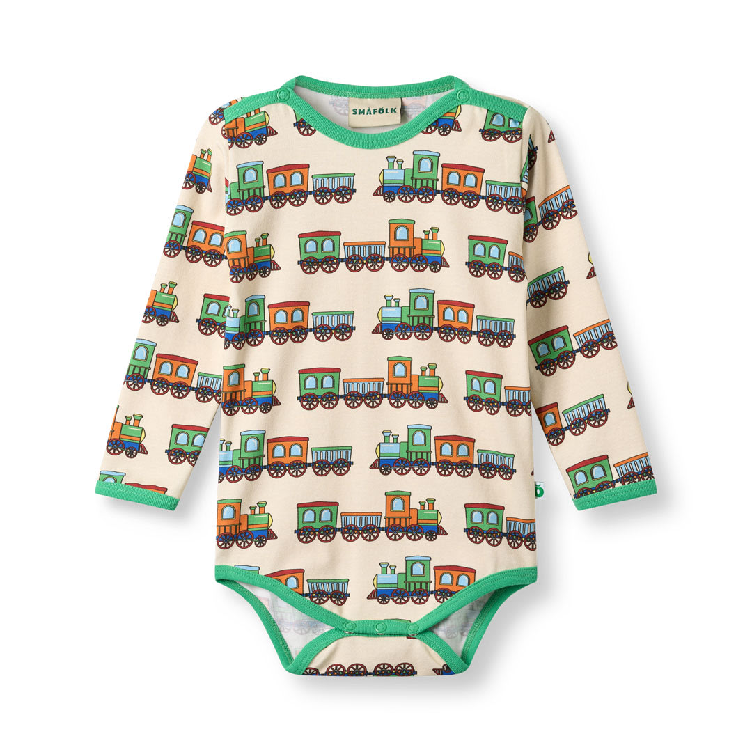 Elstar long-sleeved baby body with trains
