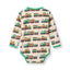 Elstar long-sleeved baby body with trains