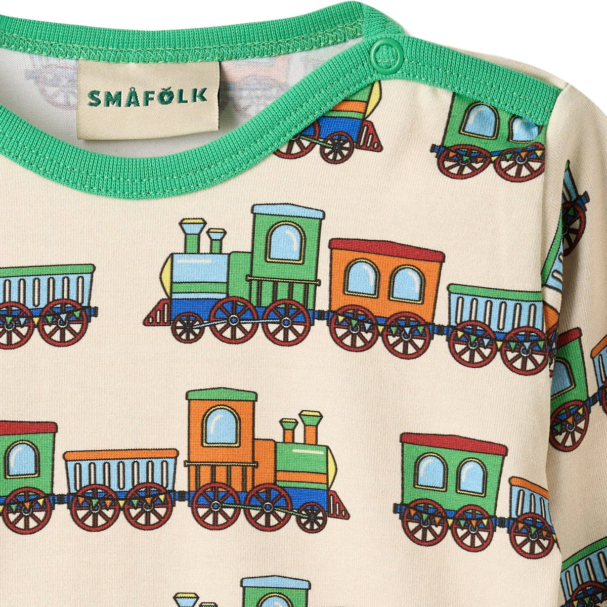 Elstar long-sleeved baby body with trains