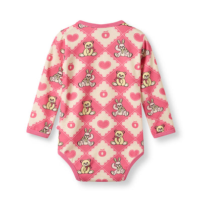 Elstar long-sleeved baby body with teddy bears