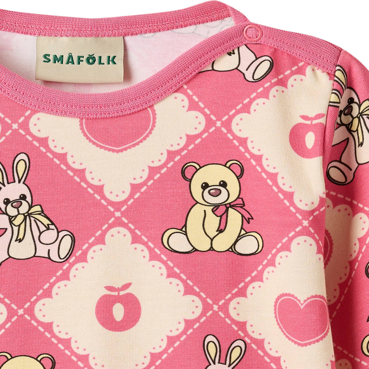 Elstar long-sleeved baby body with teddy bears