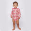 Elstar long-sleeved baby body with teddy bears