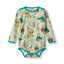 Elstar long-sleeved baby body with festive animals