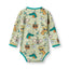 Elstar long-sleeved baby body with festive animals