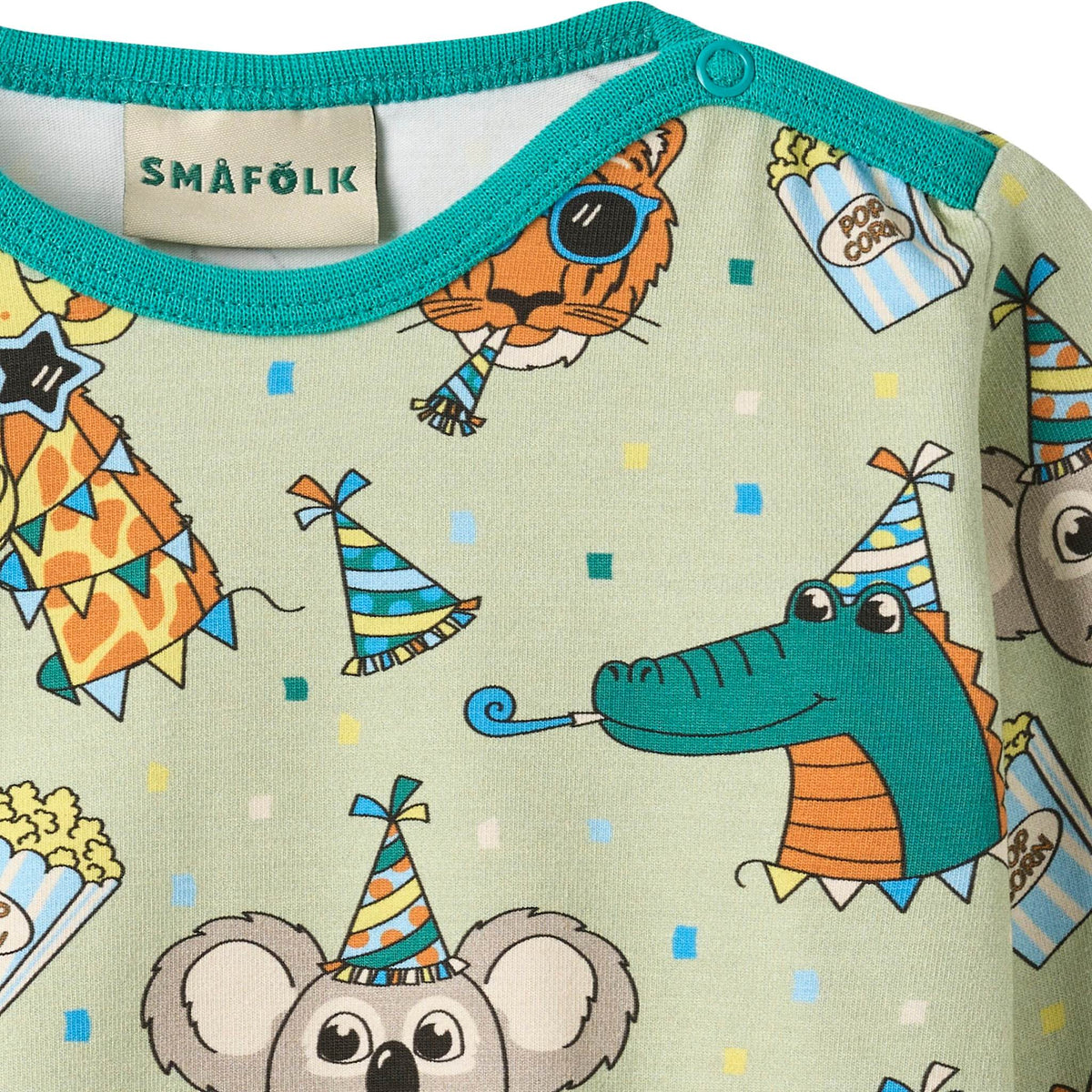 Elstar long-sleeved baby body with festive animals