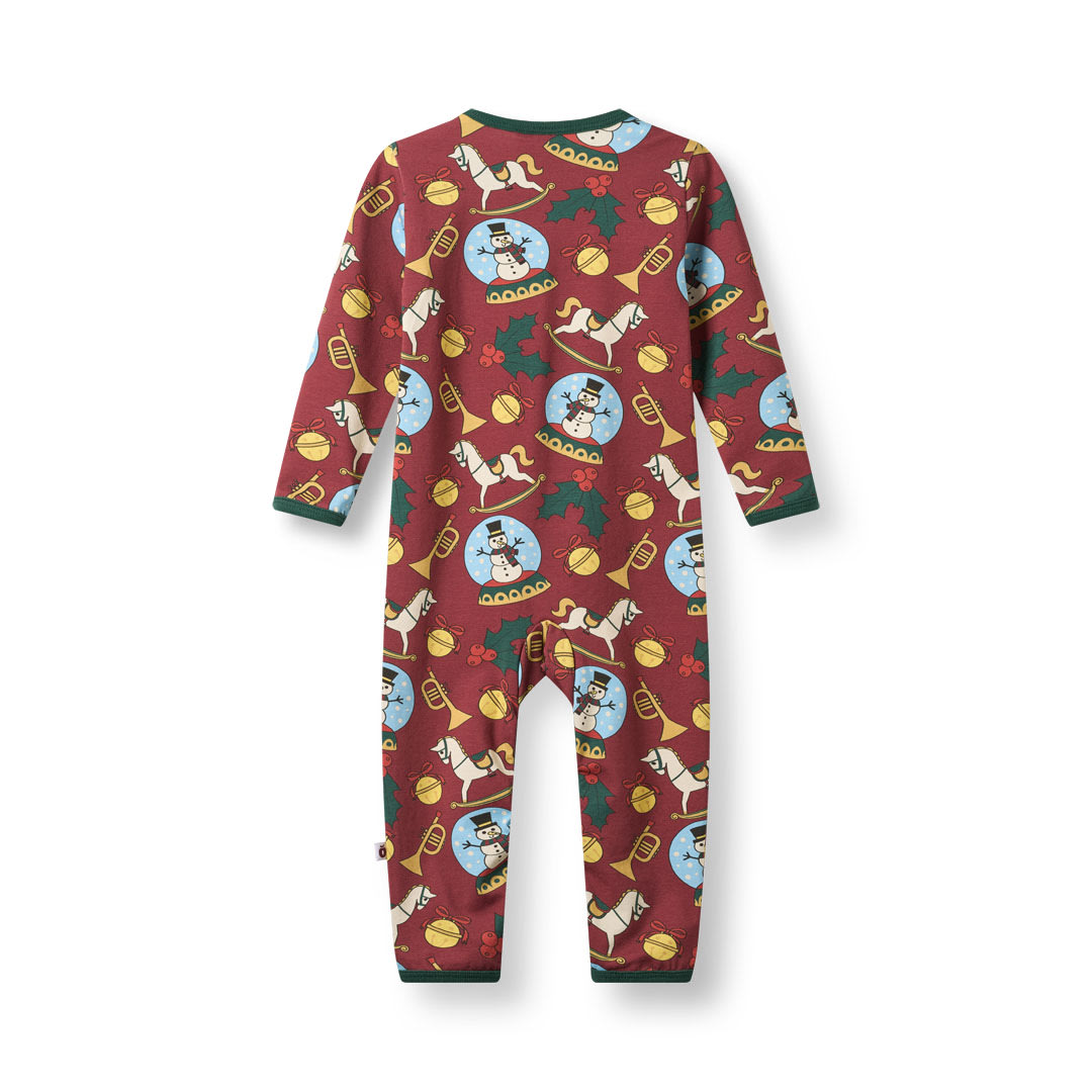 Elstar long-sleeved baby suit with Christmas decorations