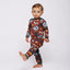 Elstar long-sleeved baby suit with Christmas decorations