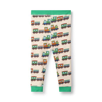 Elstar baby leggings with trains
