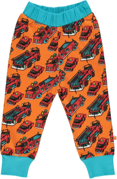 Sweatpants with fire trucks