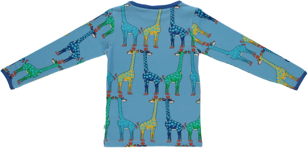 Long sleeved top with giraffes