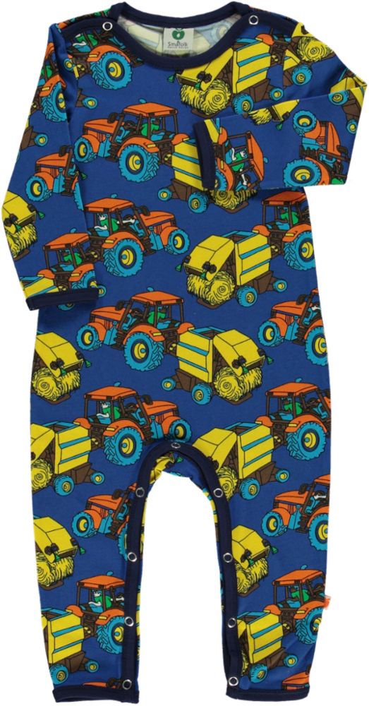 Long-sleeved baby suit with tractors