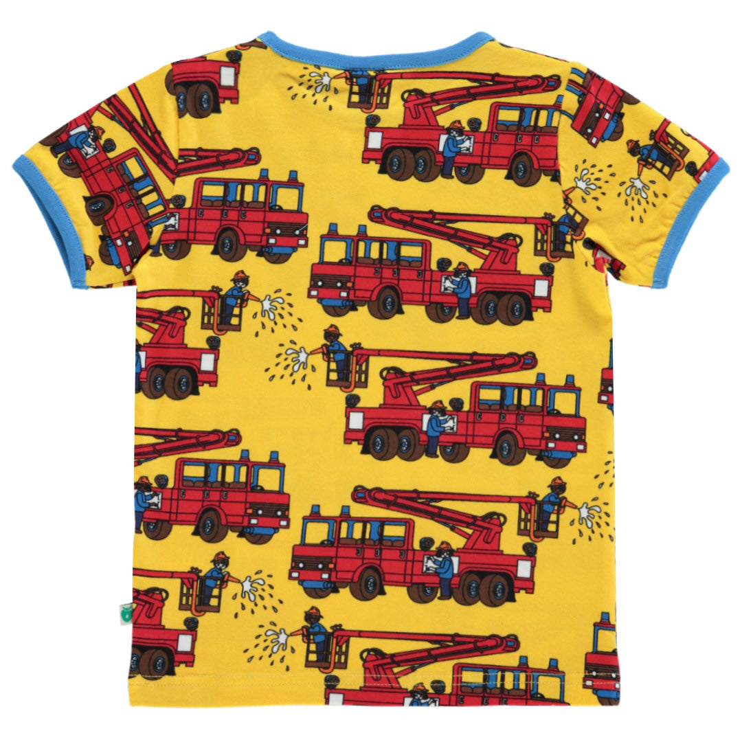 T-shirt with fire truck