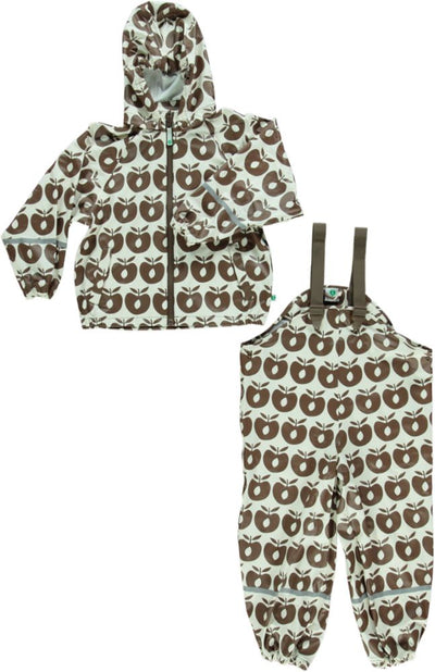 Rainwear set with apples