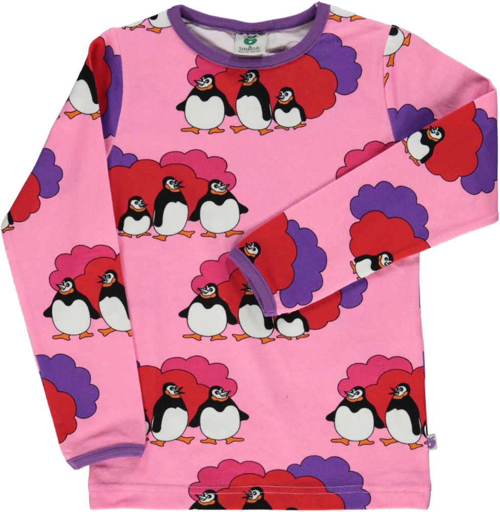 Long-sleeved top with penguin