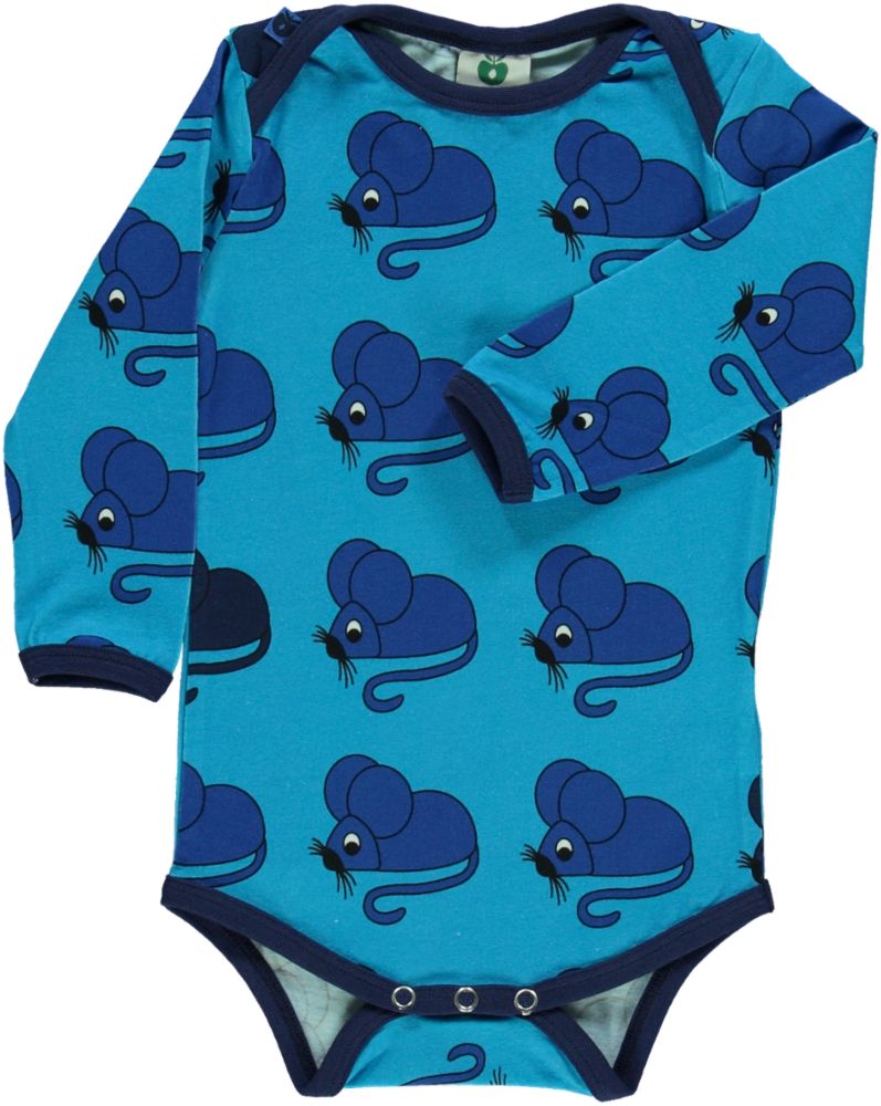 Long-sleeved baby body with mice