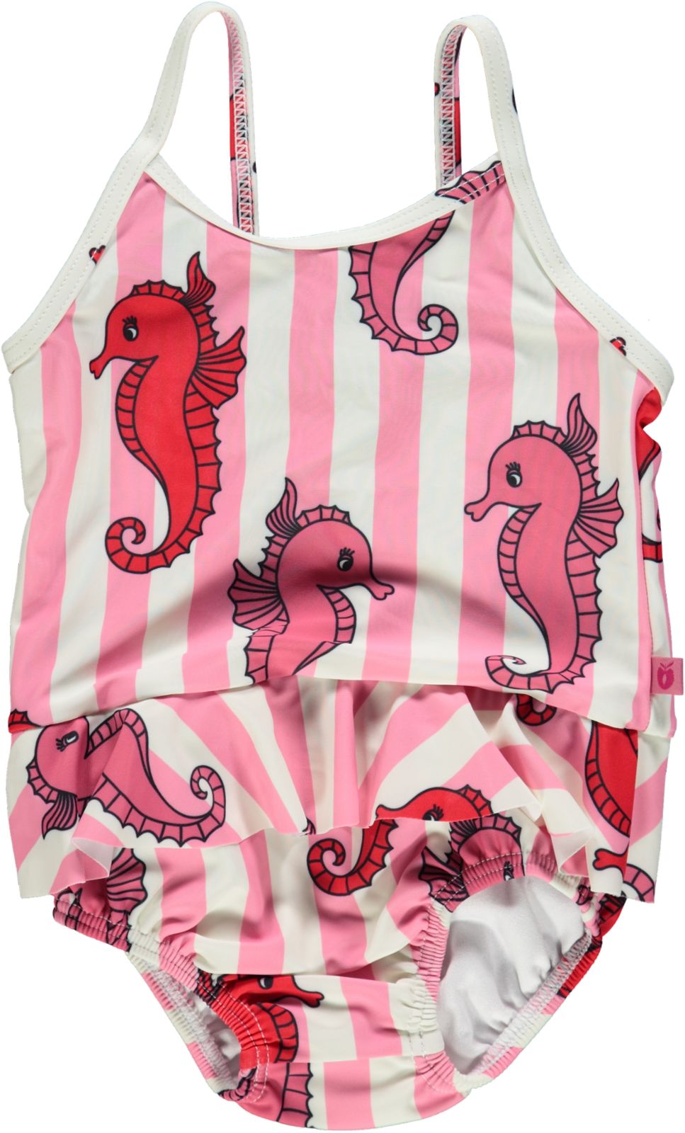 UV50Baby diaper swimsuit,with ruffles, Seahorses