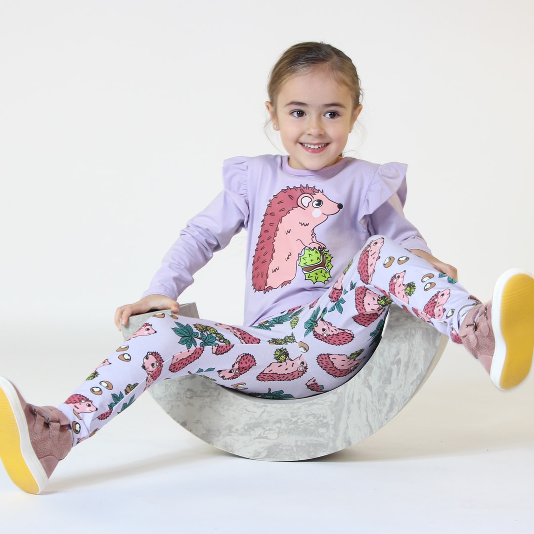 Leggings for children with hedgehogs